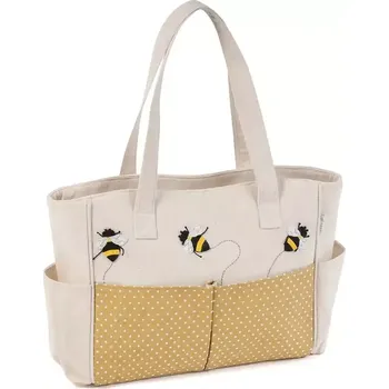Organizér galanterie Nepromokavá taška na pletení a háčkování - Včelky (Craft Bag Bee)