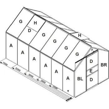 Skleník Obloukový skleník, skleník z polykarbonátu, LANIT PLAST náhradní prosklení pro skleník VITAVIA VENUS 5000 PC 6 mm LG3063