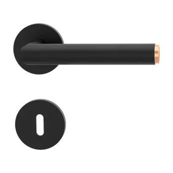 Dveřní kování GK - LUCIA SELECT - R rozety BB, klika/klika Grafit černá / měď (52)