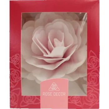 umělá květina Květina Čínská růže 125 růžových stínovaných oplatek o průměru 12,5 cm 450801