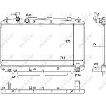 Chladič motoru Chladič, chlazení motoru NRF (58645)