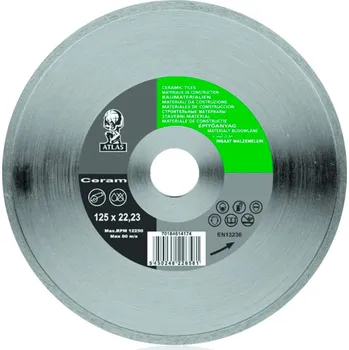 Řezný kotouč Atlas 918 diamantový kotouč pro řezání keramických dlaždic 125 x 1,7 x 22,23