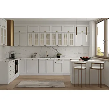 Kuchyňská linka GALA Rohová kuchyňská linka 400x210 Linea Zvolte možnost: Dvířka Bílá