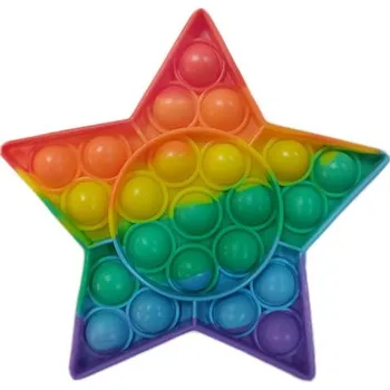 POP IT Pop It Rainbow antistresová hračka hvězda