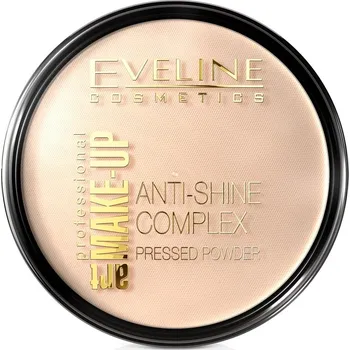 Make-up Eveline Cosmetics, Art Make-Up Anti-Shine Complex Pressed Powder Matujúci minerálny púder s hodvábom 33 Golden Sand 14g