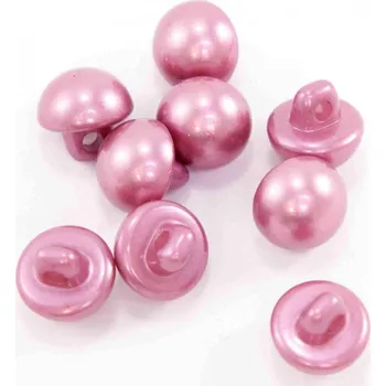 Knoflík Knoflík perlička se spodním přišitím - tmavá starorůžová perleťová - průměr 0,9 cm