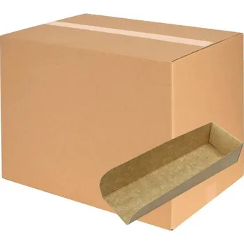 Jednorázové nádobí Tácek na hotdog, papírový kraft 240 x 78mm (balení 250ks)