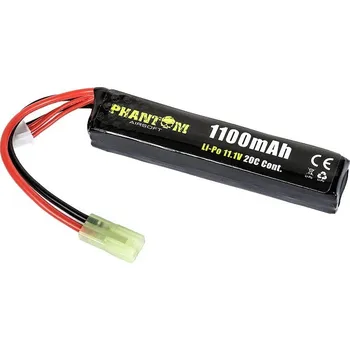 Baterie pro airsoftovou zbraň Li-Pol akumulátor Phantom Airsoft 11,1V 1100mAh 20C