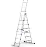 Hliníkový žebřík 3x7 příček třídílný DRABEST DW3-7 HOME