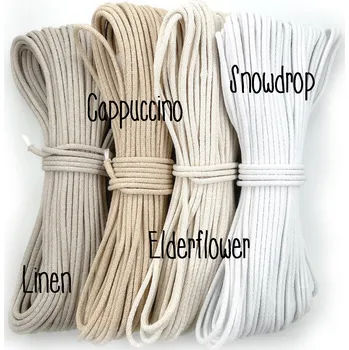 Příze VEĽKÁvlna VEL'KÁ vlna šňůry na šití 6mm Sněženka