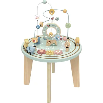 Dřevěná hračka Aktivity stolek s vláčkodráhou Pastel