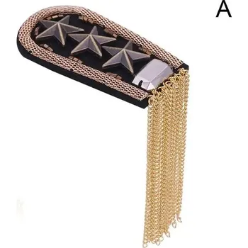 Vintage vojenská dekorace 4 x 8 x 8 cm s hvězdným motivem 1 kus