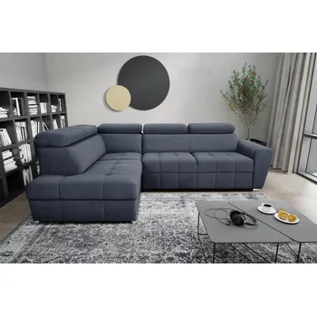 Sedací souprava Rozkládací rohová sedačka KLAUDIE tmavě šedá