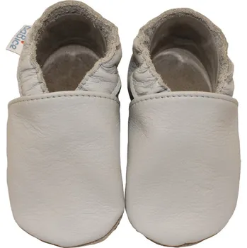 Capáčky BABICE Kožené capáčky s koženou podrážkou šedé 4-5 let Šedá 28-29