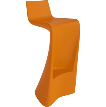 VONDOM Matně oranžová plastová barová židle WING 72 cm