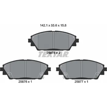 Brzdová destička Sada brzdových destiček, kotoučová brzda TEXTAR 2587501