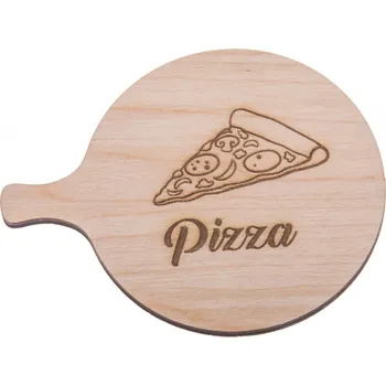 Kuchyňské prkénko Dřevěná mini PIZZA deska - zdobená