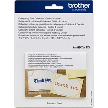 Sběratelská karetní hra BROTHER Karta s fonty kaligrafického písma