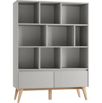 Knihovna Knihovny do dětského pokoje v šedém odstínu