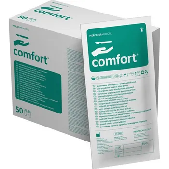 Vyšetřovací rukavice Rukavice comfort/latex, 1 pár, pudrované, steril, operační, 6,5