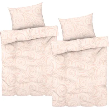 Povlečení LIVARNO home Sada ložních povlečení z mikrovláknitého saténu, 140 x 200, 70 x 90 cm, 2dílná, růžová