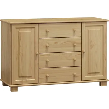 Komoda Max-i Komoda ze dřeva BAKKE NORE Zvolte barvu:: bezbarvý lak, Hloubka: 42 cm