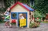 Dětský domeček Woody Zahradní domeček s barevným lemováním