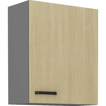 Kuchyňská skříňka LEMPERT Horní skříňka SCANDI 33 (60 / 72 cm) - rybí kost / antracit