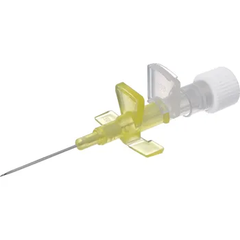Injekční jehla HEALVAN - I.V. kanyla s křidélky, 24 G x 19 mm - žlutá