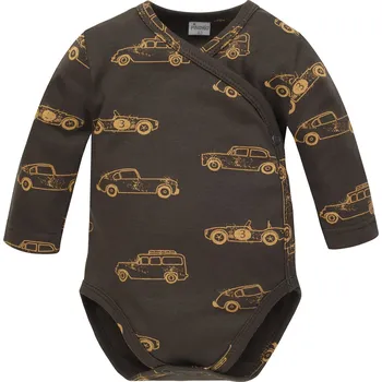 Kojenecký body BODY PINOKIO ZAVINOVACÍ, GRAPHITE OLD CARS Velikost: 50