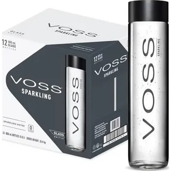 Voda VOSS Perlivá Sklo 800 ml Celé Balení 12 ks