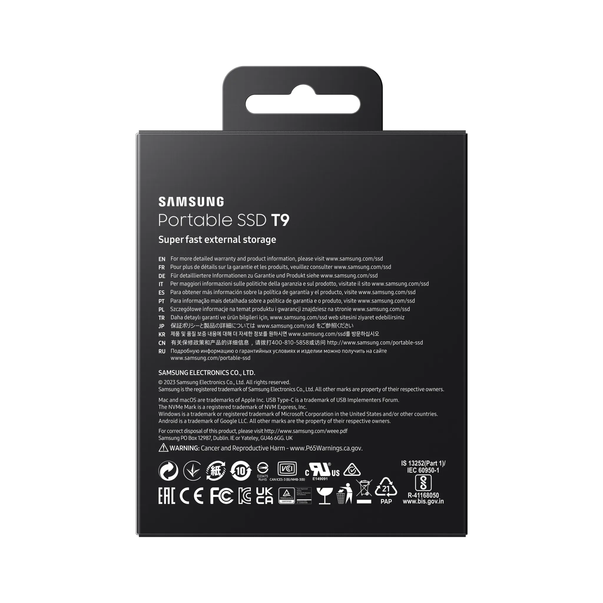 Fotografie 9 - SSD disk Samsung T9 2 TB černý (MU-PG2T0B/EU)