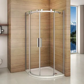 Čtvrtkruhový sprchový kout DIAMOND S4 90 s dvoudílnými posuvnými dveřmi L/P varianta