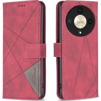 Pouzdro na mobilní telefon BNF knížkové pouzdro na Honor Magic 6 Lite 5G - červené