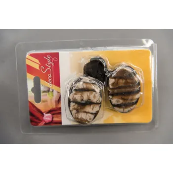 Dekorativní magnet Magnet na závěsy (2xkusy) - oválek hnědosmetanový