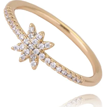 Prsten Flamenco Mystique Pozlacený prsten z chirurgické oceli PST771, velikost prstenu: US7 EU14 Velikost prstenu: US8 EU17