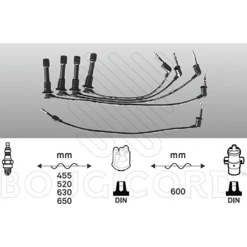 Auto elektroinstalace Zapalovací kabely MAZDA 323 1.6 4x4 63kW
