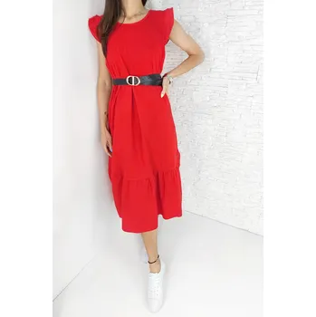 Dámské šaty New collection Červené dlouhé šaty LA-20193R Velikost: XS-XL