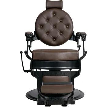 Kadeřnické křeslo HOLIČSKÉ KŘESLO BUZZ BLACK TMAVĚ HNĚDÁ BARBER RZBH011