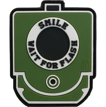 Nášivka 3D nášivka Smile and Wait - zelená, Jackets to go