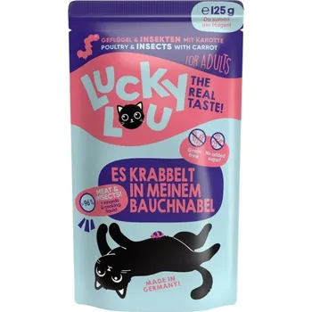 Krmivo pro kočku Lucky Lou Lifestage Adult kapsička s drůbežím a hmyzem 125 g