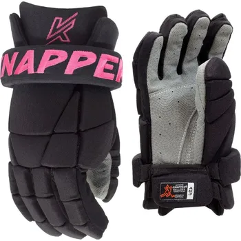 Hokejové rukavice Dámské hokejbalové rukavice Knapper AK3 JR, Junior, černá-růžová, 12" Knapper