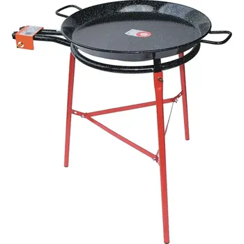 Pánev Set hořák M50 Paella 50 cm dva okruhy, stojan a pánev smalt 65 cm (ideální souprava pro grilování a vaření nejen pod širým nebem)