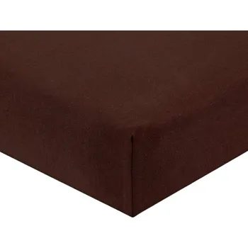 Prostěradlo Prostěradlo jersey tmavohnědá TiaHome 160x200cm