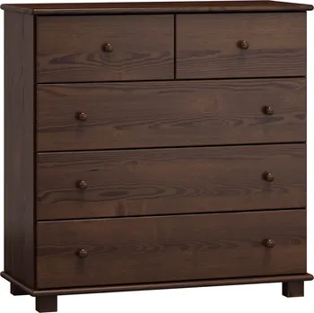 Komoda Max-i Komoda ze dřeva SORENSEN NORE Zvolte barvu:: moření ořech, Hloubka: 42 cm, Šířka: 80 cm