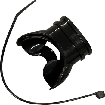 Anatomický náustek JTLine s upevňovacím páskem černý silikonový