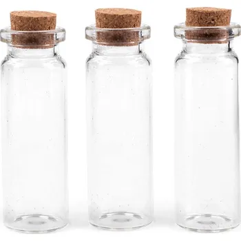 Skleněná lahvička s korkem 20x60 mm