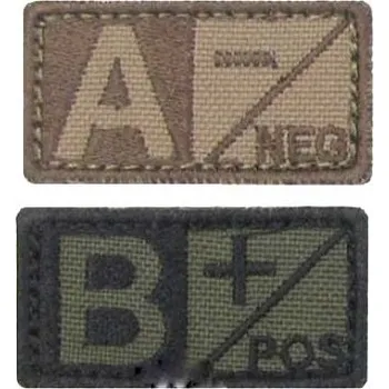 Módní doplněk Textilní krevní skupina A NEG - olivová, Condor