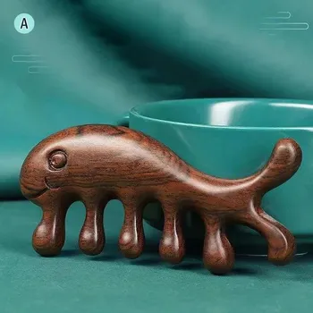 Přípravek proti padání vlasů Santalový masážní hřeben proti vypadávání vlasů - A