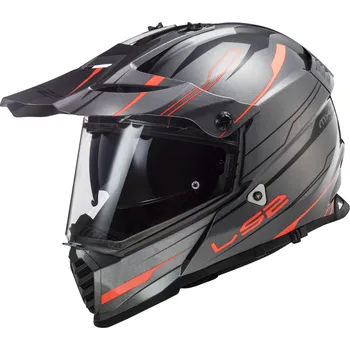 Motodoplněk LS2 MX436 Pioneer Evo Knight Titanium černá/šedá/oranžová